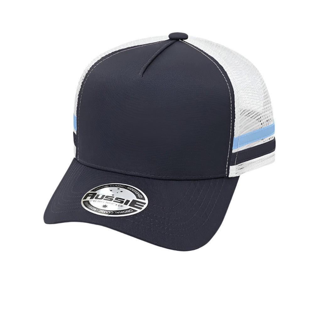 A-Frame Striped Trucker Cap - Pack of 25 (AH456)