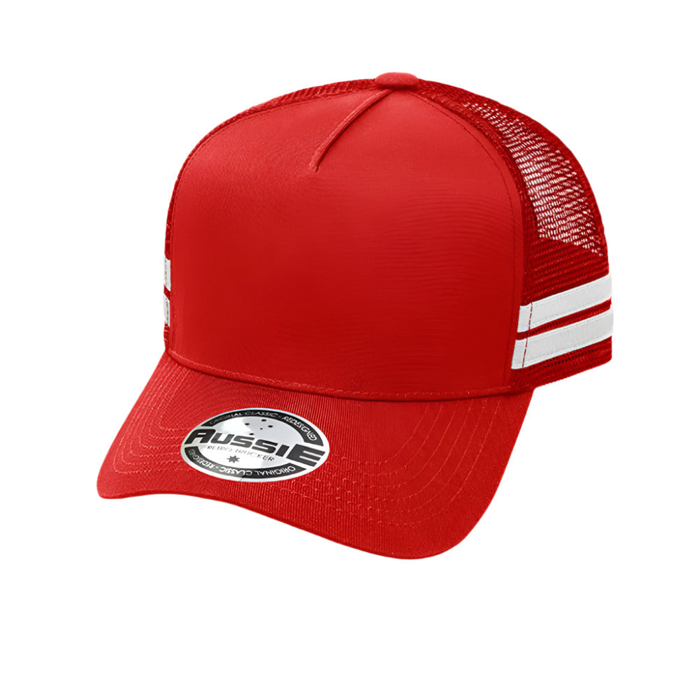 A-Frame Striped Trucker Cap - Pack of 25 (AH456)