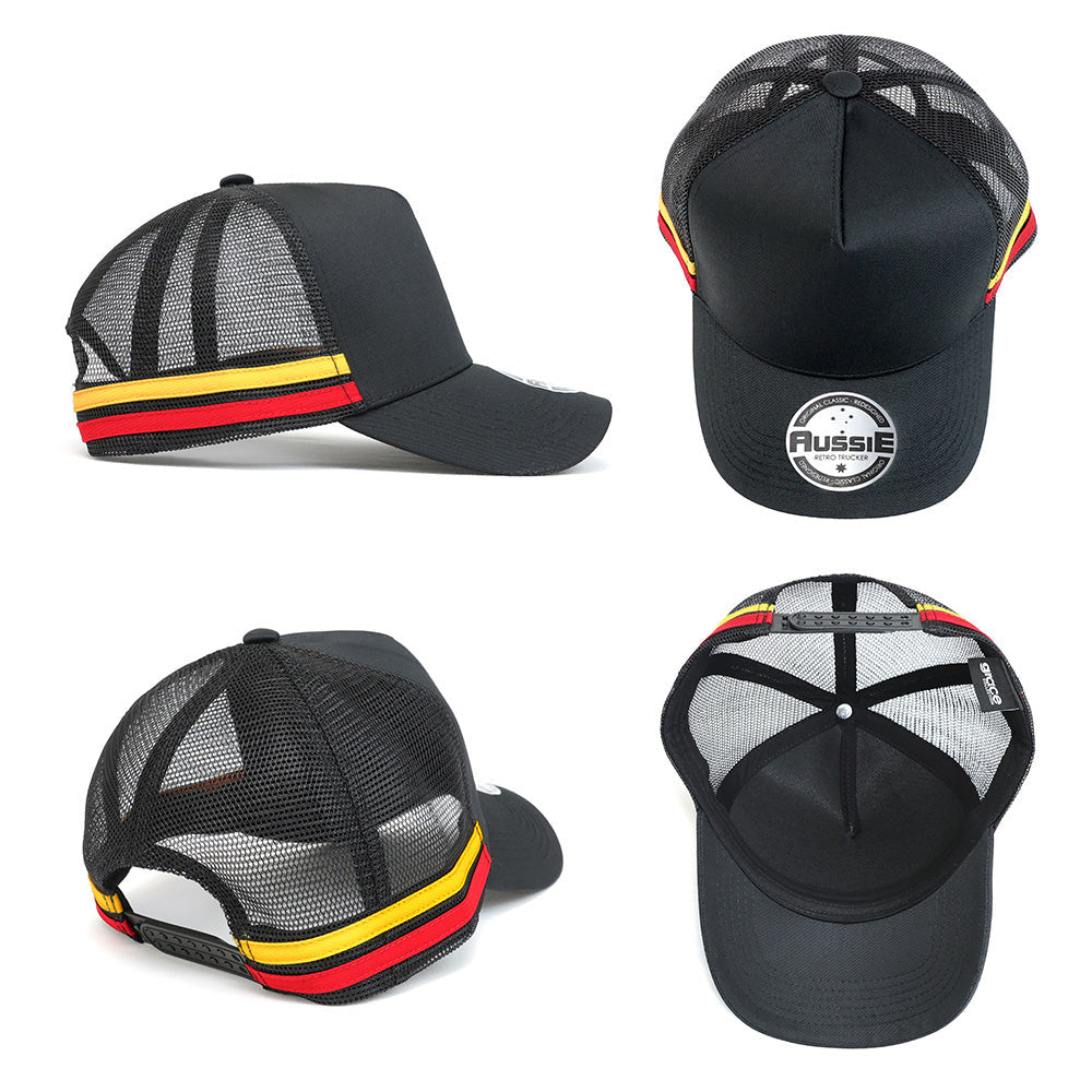 A-Frame Striped Trucker Cap - Pack of 25 (AH456)