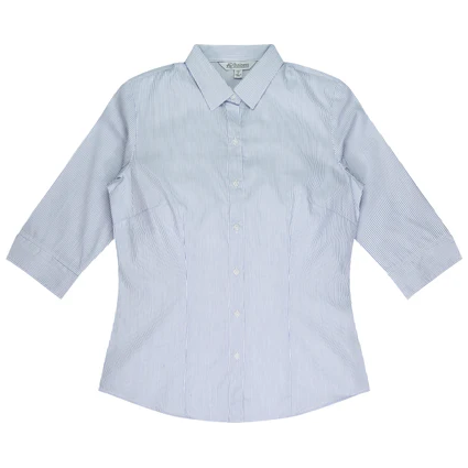 Aussie Pacific Henley Ladies 3/4 Sleeve Shirt (2900T) (Clearance)