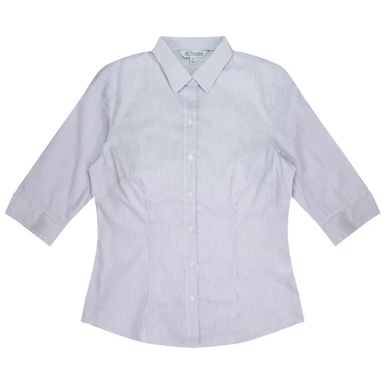 Aussie Pacific Henley Ladies 3/4 Sleeve Shirt (2900T) (Clearance)