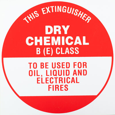 BE - Extinguisher Identification Sign (193mm x 193mm) (Pack of 10)