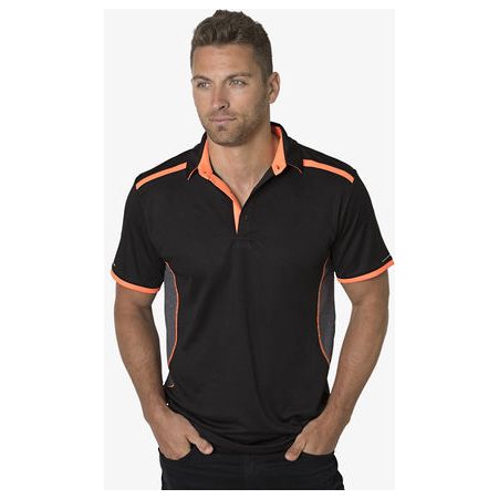 Beseen Mens Contrasting Shoulder Polo (BKP500)