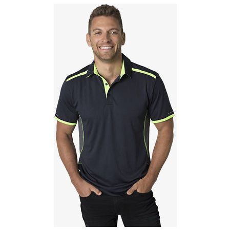 Beseen Mens Contrasting Shoulder Polo (BKP500)