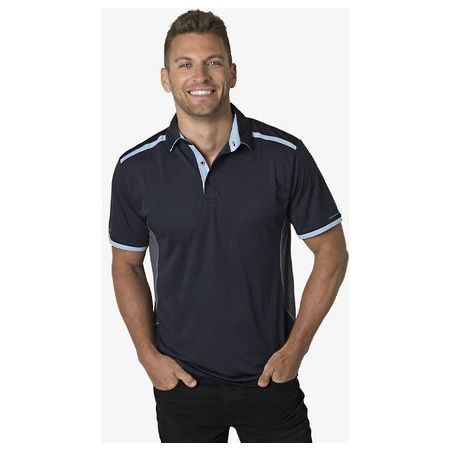 Beseen Mens Contrasting Shoulder Polo (BKP500)