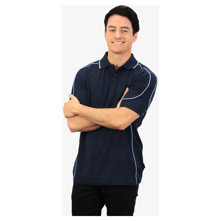 Beseen Mens Contrasting Piping Polo (BSP09)