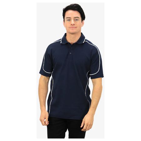 Beseen Mens Contrasting Piping Polo (BSP09)