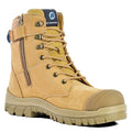 Bata Defender Wheat Nubuck Zip Sided Lace Up Steel Cap Safety Boot With Scuff Cap (804-80851) (Pre Order)