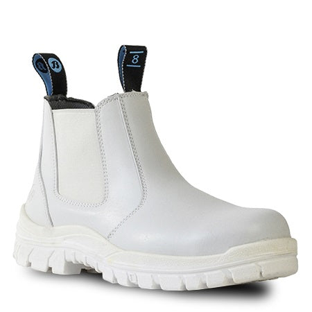 Bata Hercules White Rambler Slip On Steel Cap Safety Boot (805-11514) (Pre Order)