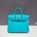 HERMES BIRKIN 30CM CLOUD BLUE OSTRICH LEATHER GOLD HARDWARE