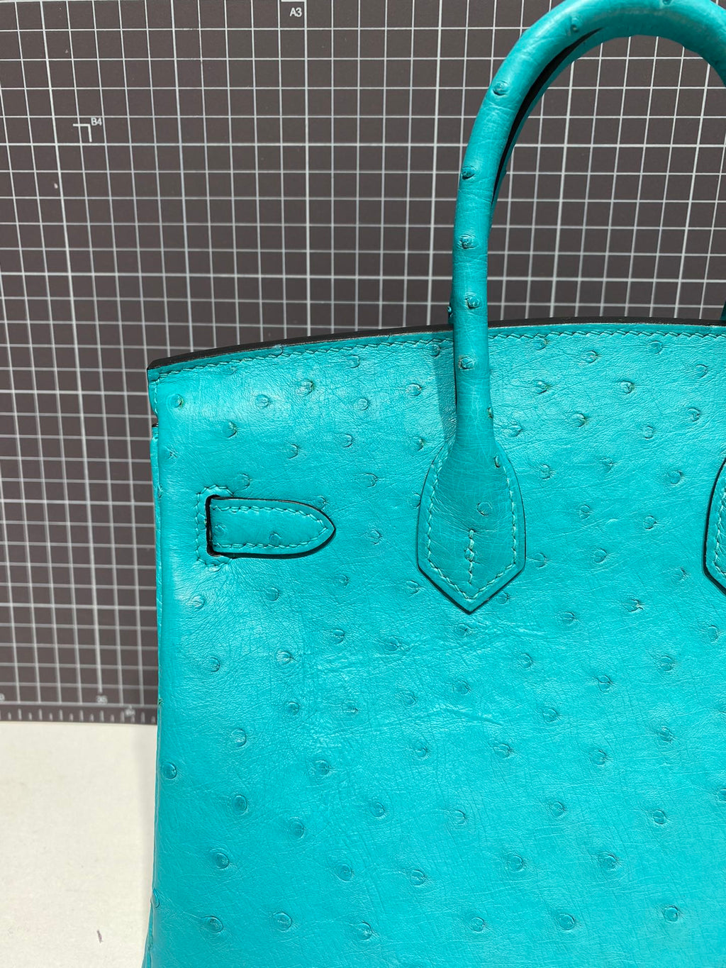 HERMES BIRKIN 30CM CLOUD BLUE OSTRICH LEATHER GOLD HARDWARE