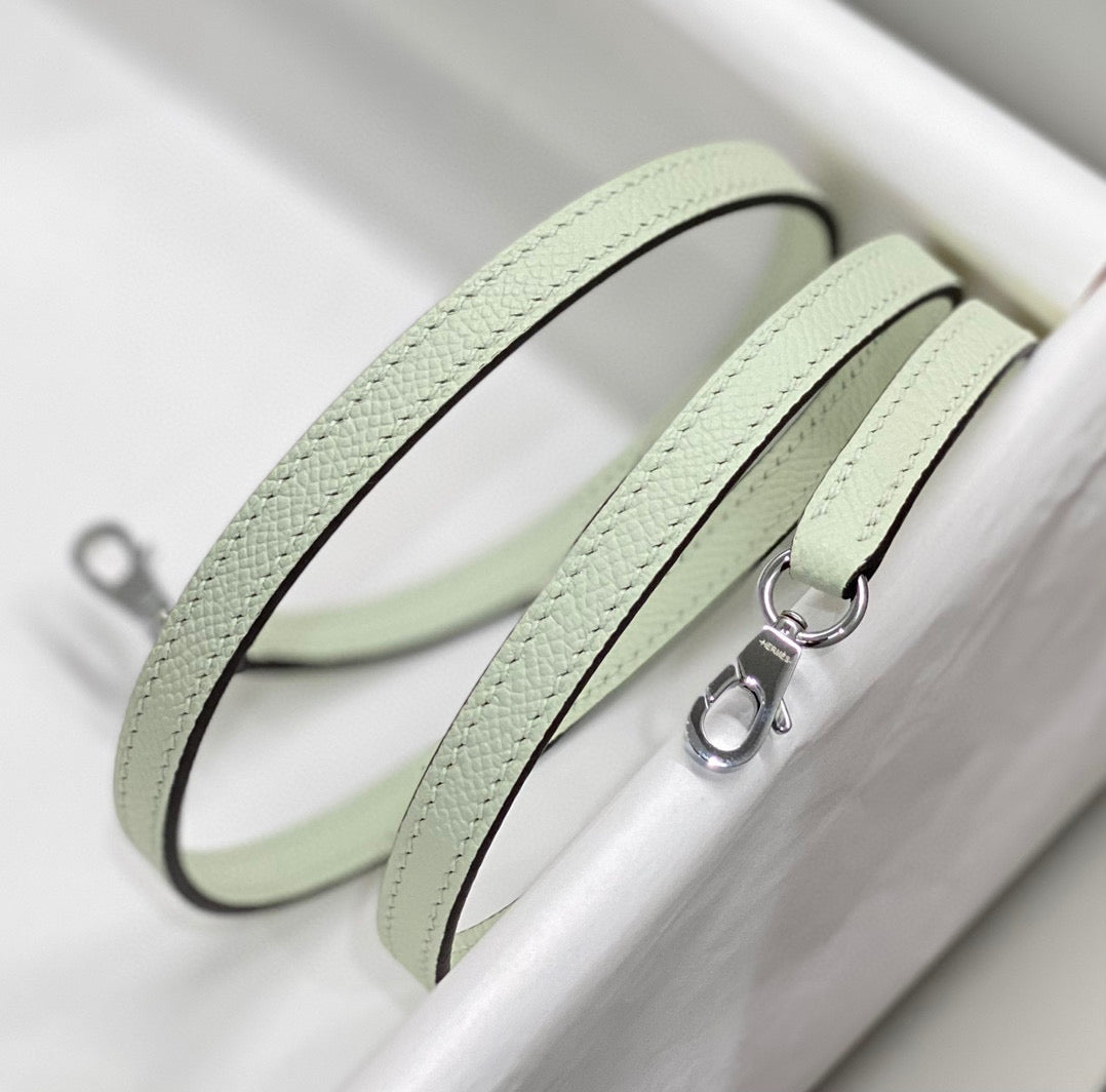 HERMES KELLY MINI 20 SEAFOAM EPSOM SILVER HARDWARE