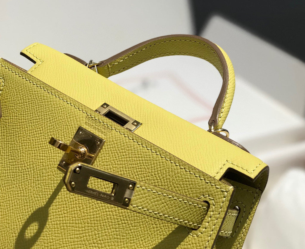 HERMES KELLY MINI 20 YELLOW EPSOM GOLD HARDWARE