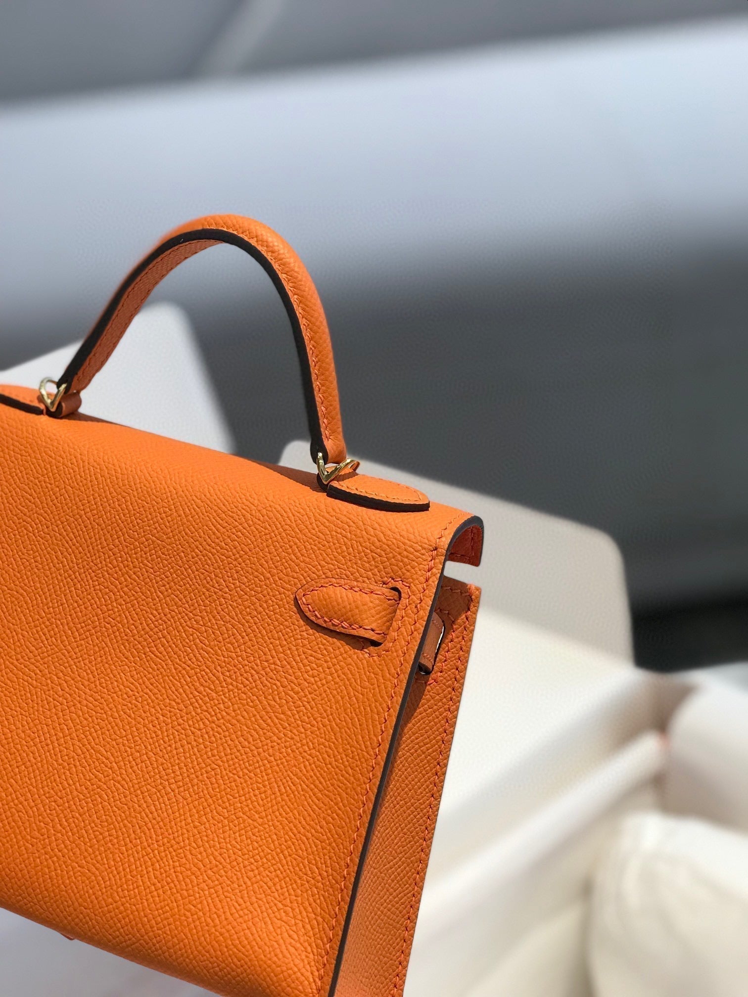 HERMES KELLY MINI 20 ORANGE EPSOM GOLD HARDWARE