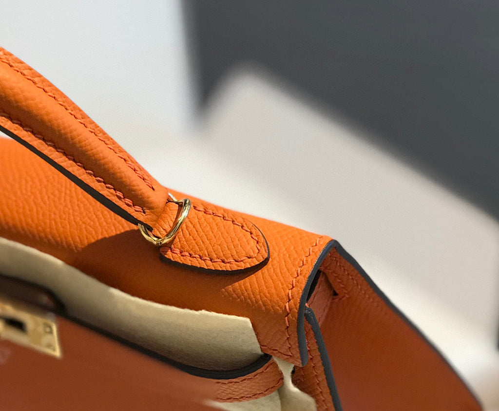HERMES KELLY MINI 20 ORANGE EPSOM GOLD HARDWARE