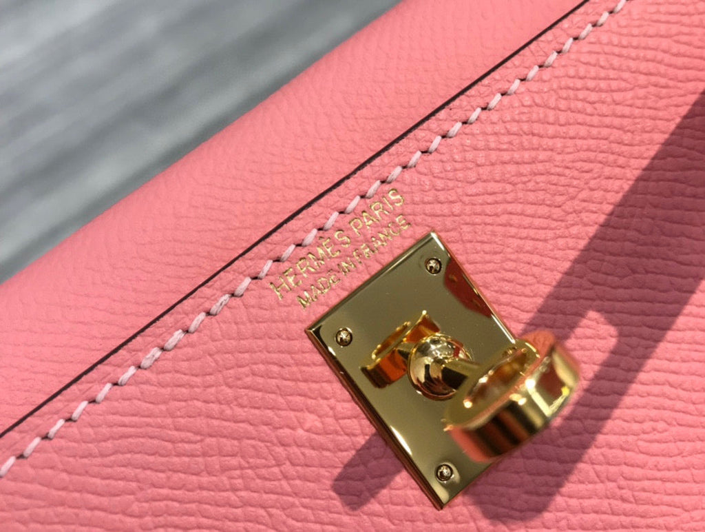 HERMES KELLY MINI 20 PINK EPSOM GOLD HARDWARE