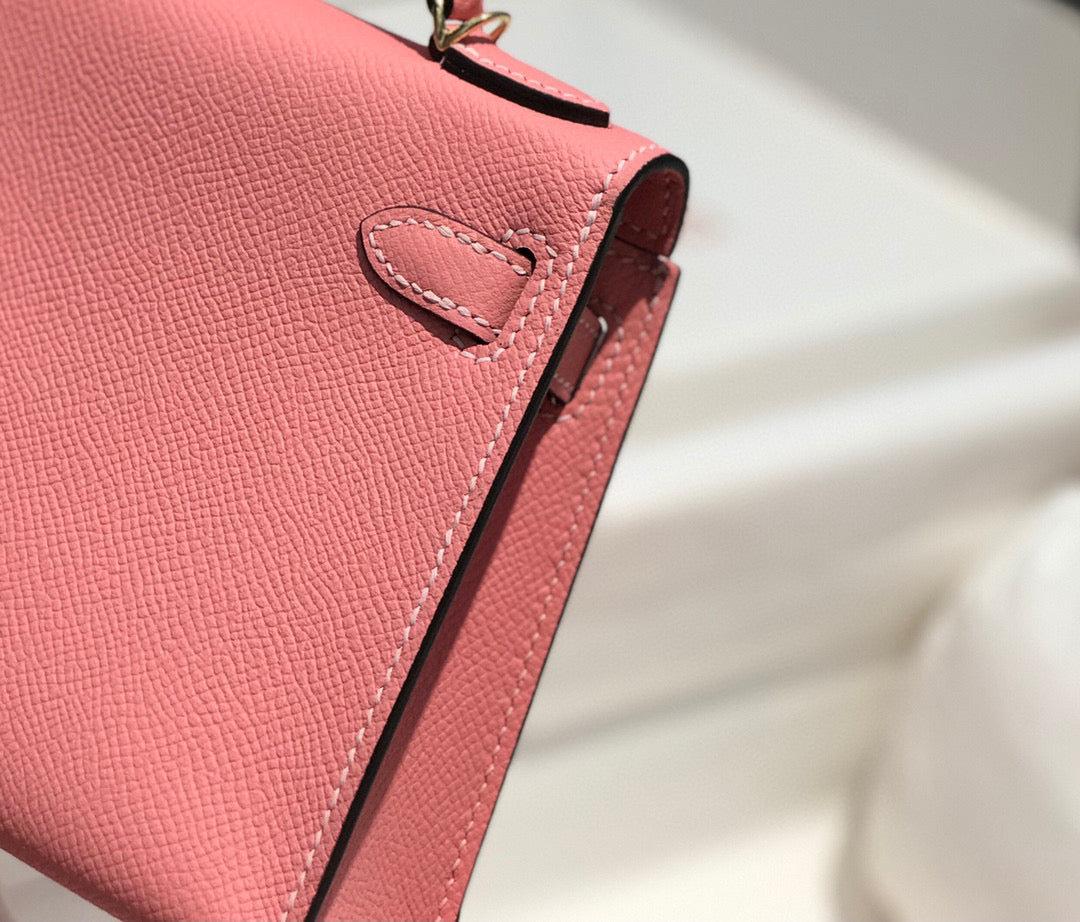 HERMES KELLY MINI 20 PINK EPSOM GOLD HARDWARE