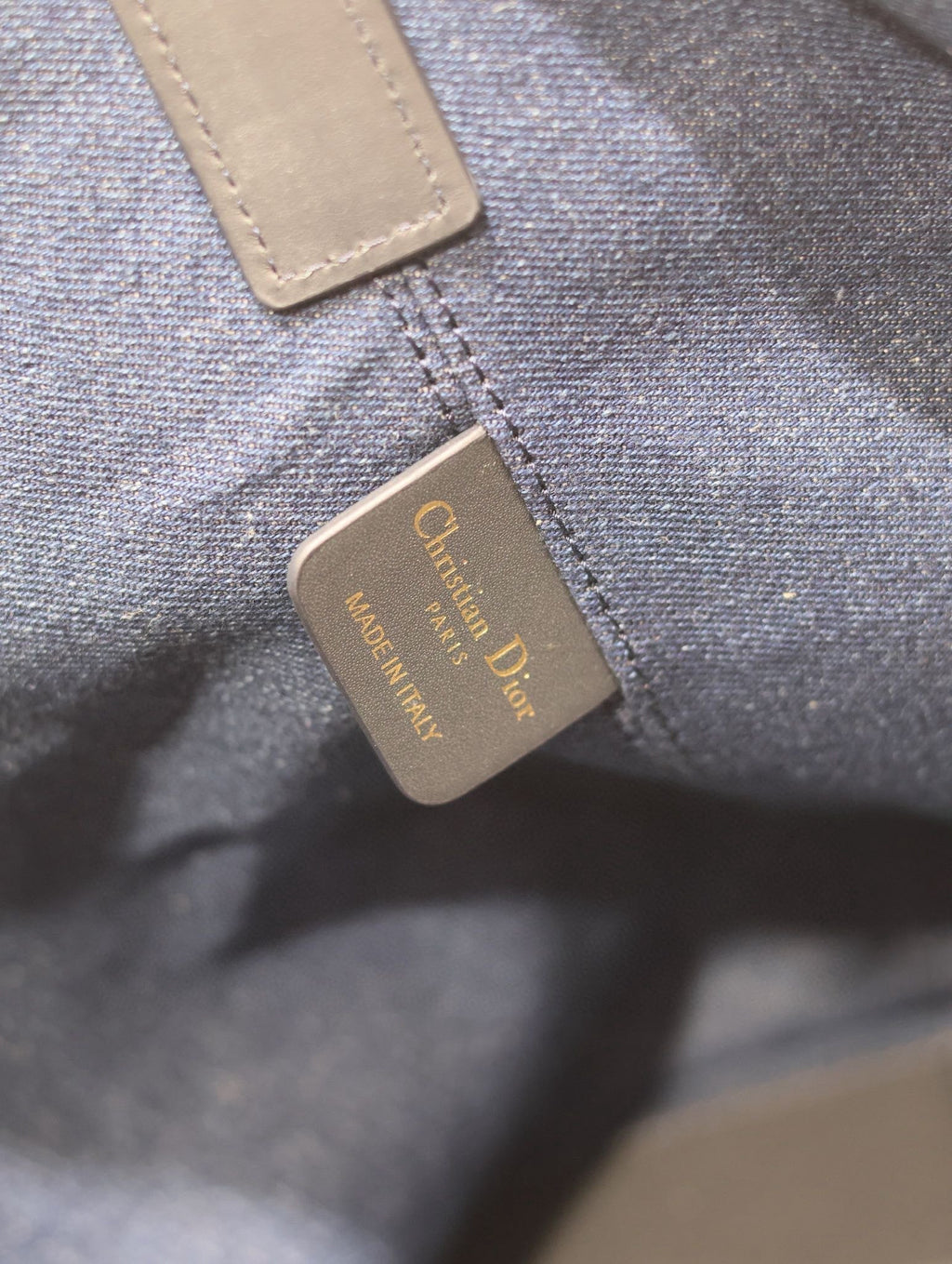 DIOR LARGE TOUJOURS 37 BLUE DENIM OBLIQUE JACQUARD