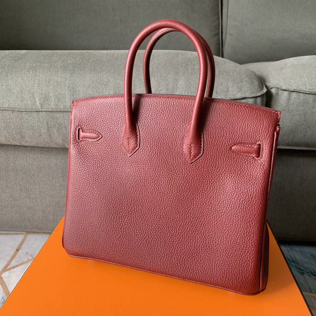 HERMES BIRKIN 30CM JAM CALFSKIN SILVER HARDWARE