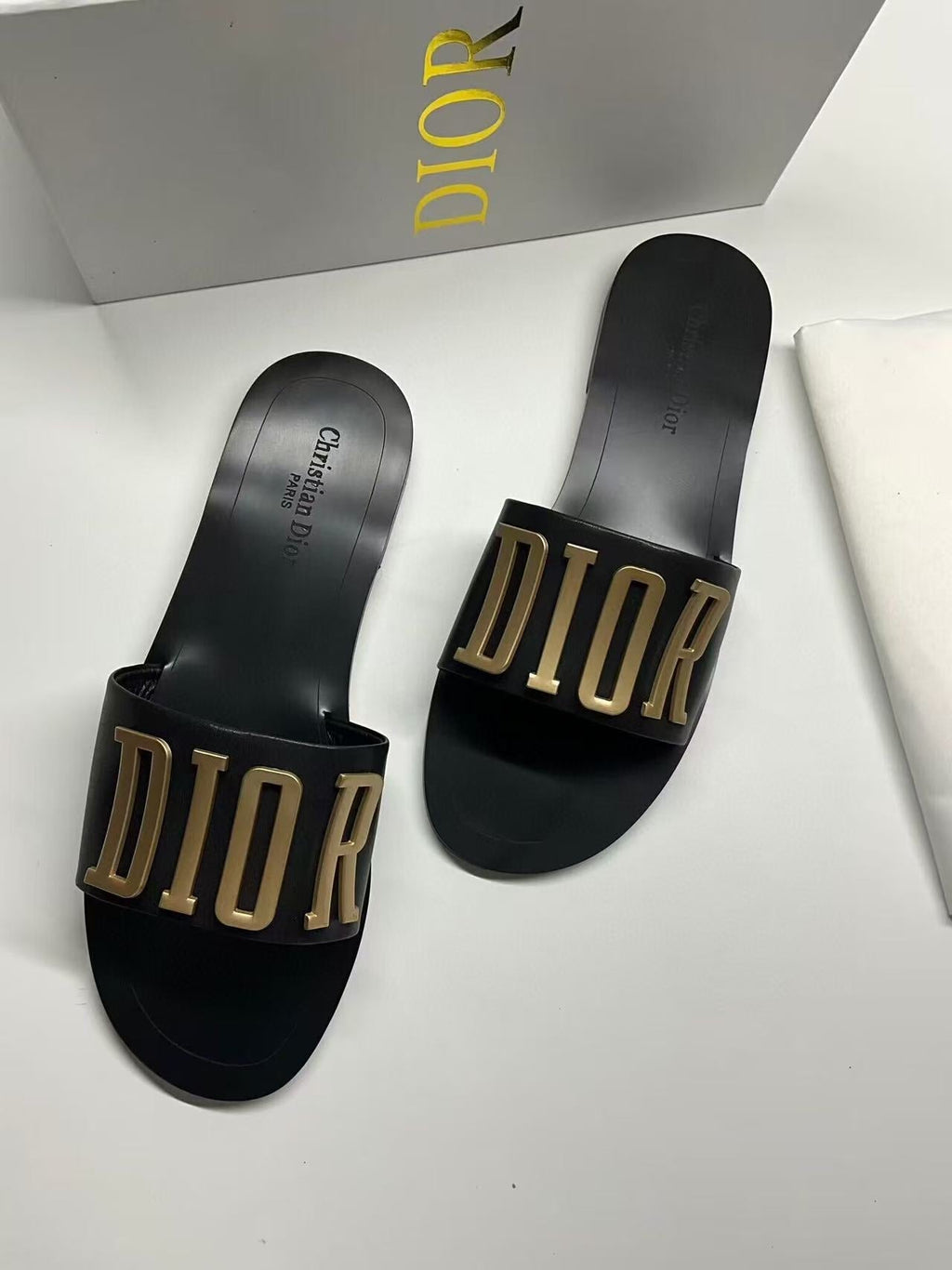 DIOR CD SLIDE REVOLUTION BLACK GHW