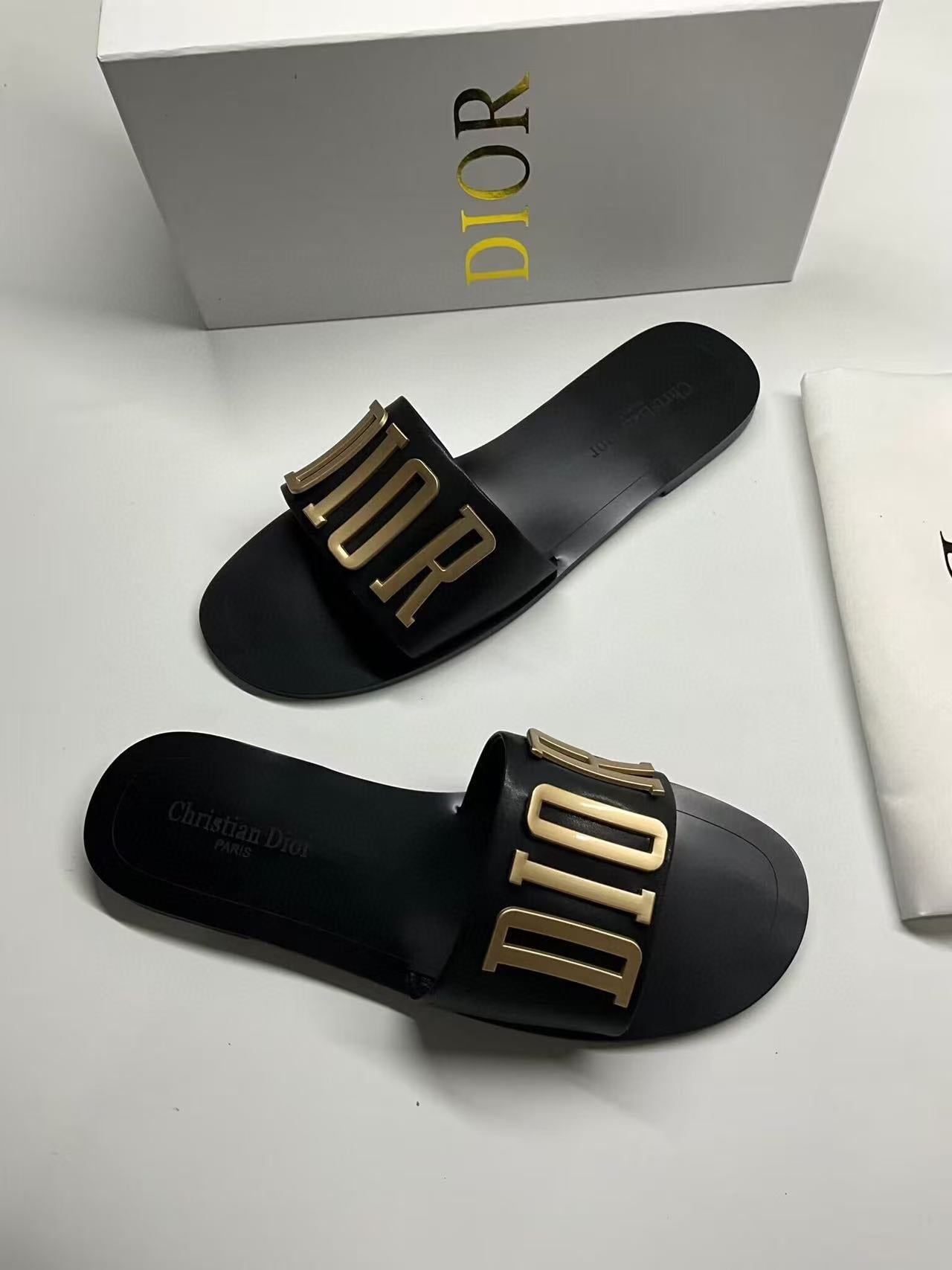 DIOR CD SLIDE REVOLUTION BLACK GHW