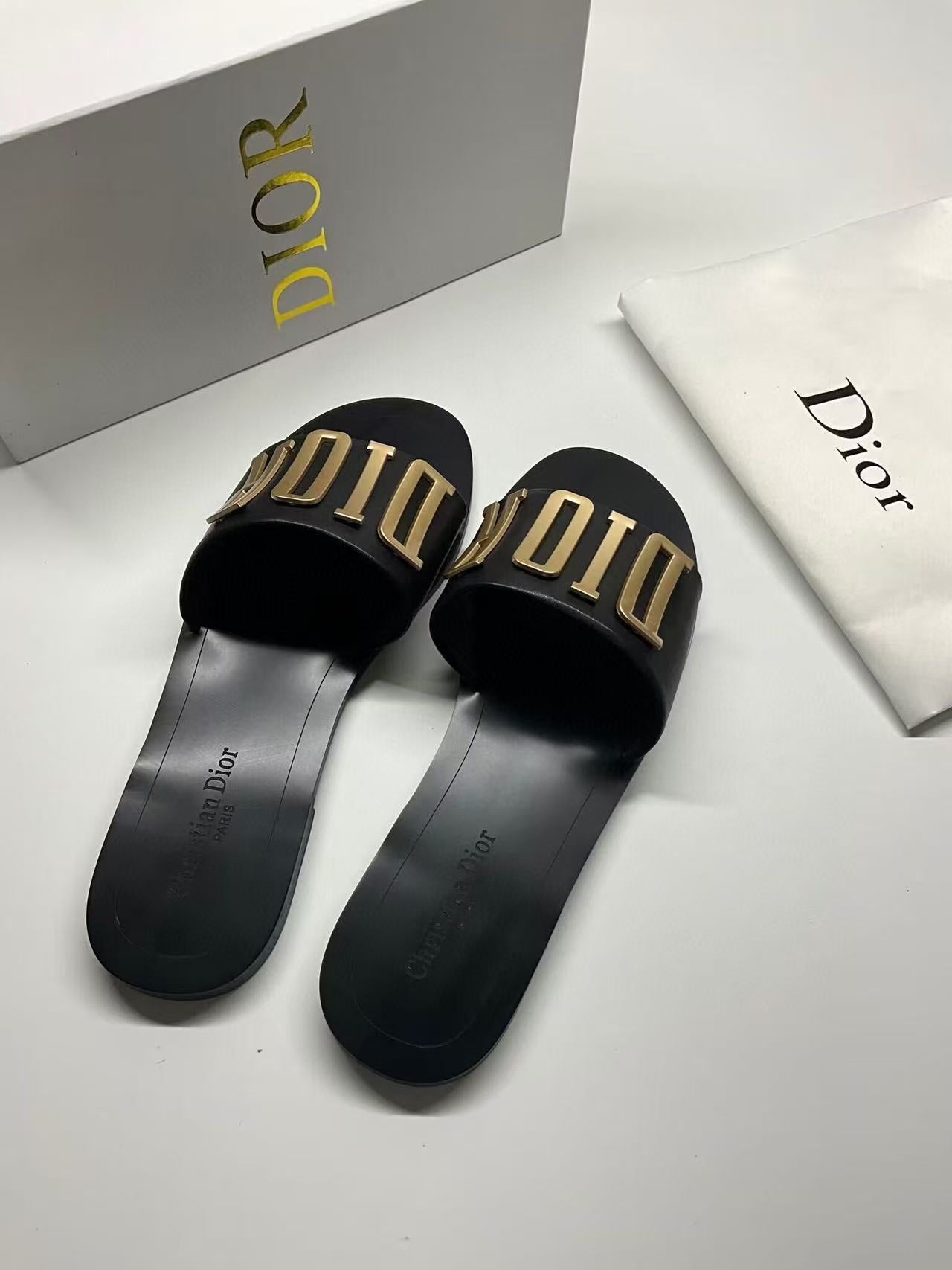 DIOR CD SLIDE REVOLUTION BLACK GHW