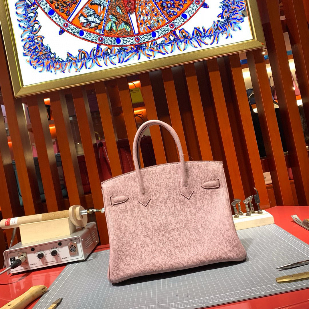 HERMES BIRKIN 30CM LIGHT PINK TOGO LEATHER GOLD HARDWARE