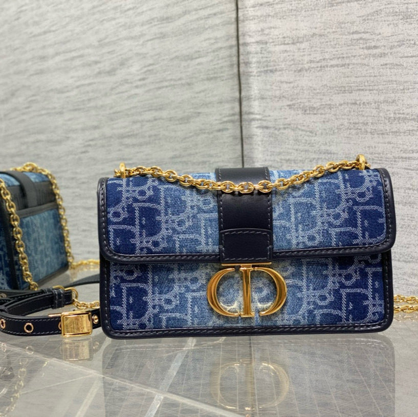 DIOR MONTAIGNE 21 BLUE JEAN EMBROIDERY