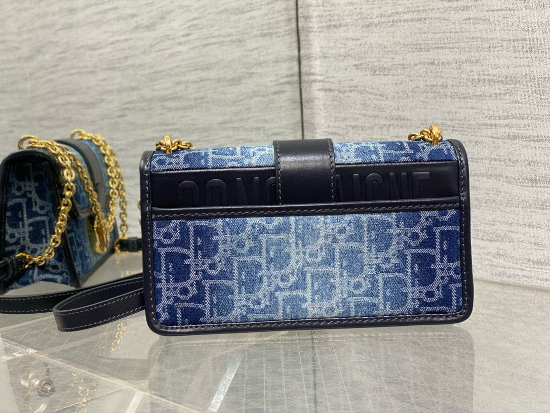 DIOR MONTAIGNE 21 BLUE JEAN EMBROIDERY
