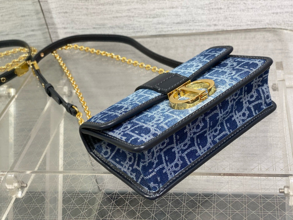DIOR MONTAIGNE 21 BLUE JEAN EMBROIDERY