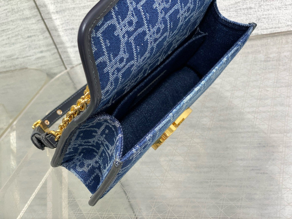 DIOR MONTAIGNE 21 BLUE JEAN EMBROIDERY