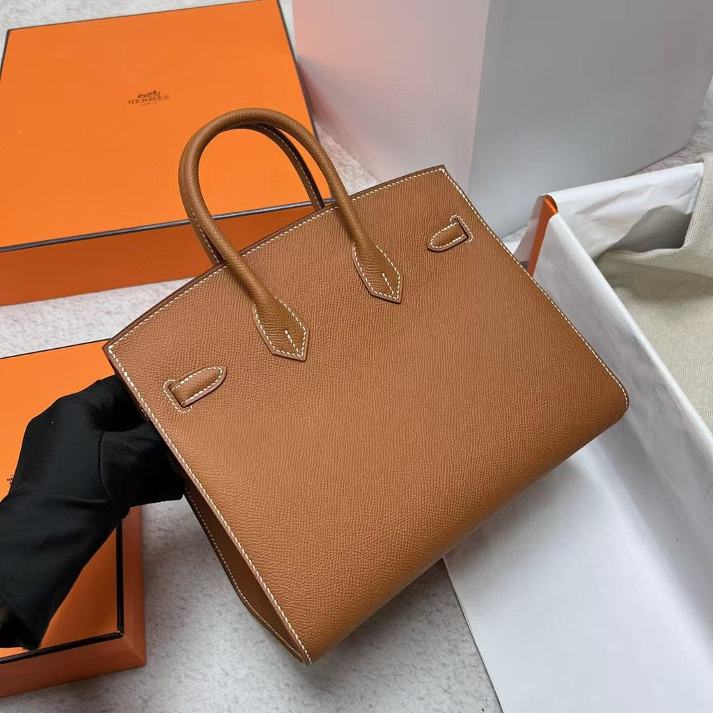 HERMES BIRKIN 25CM GOLD TOGO LEATHER SILVER HARDWARE