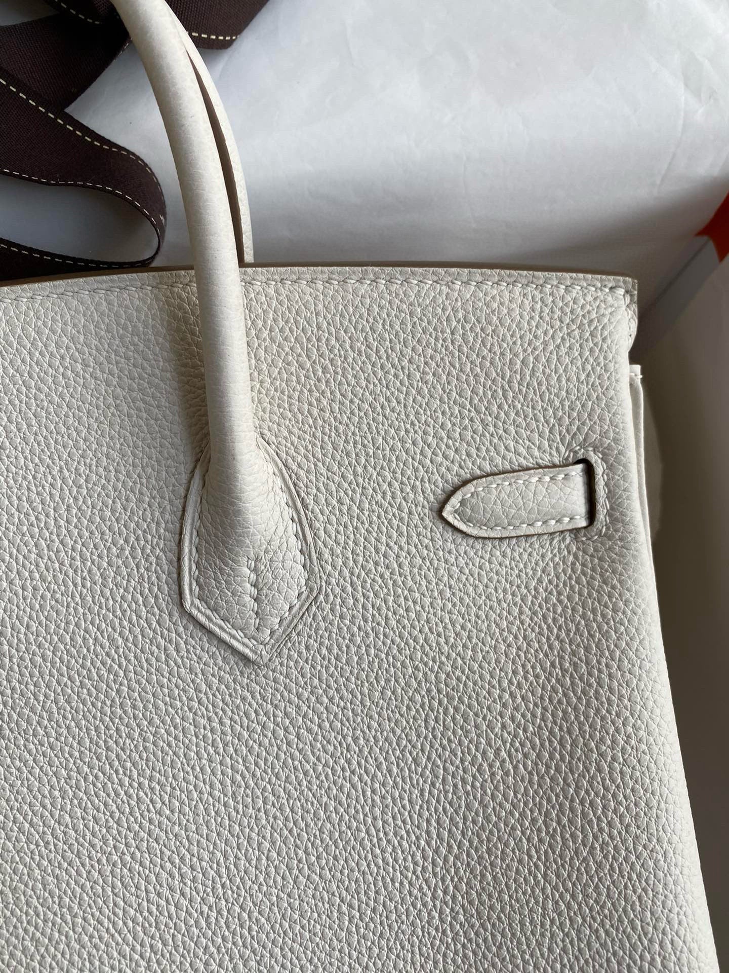 HERMES BIRKIN 25CM CREAM TOGO LEATHER GOLD HARDWARE