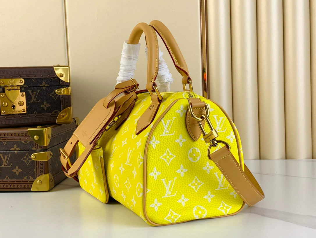LOUIS VUITTON SPEEDY P9 BANDOULIÈRE 25 IN YELLOW MONOGRAM CALFSKIN