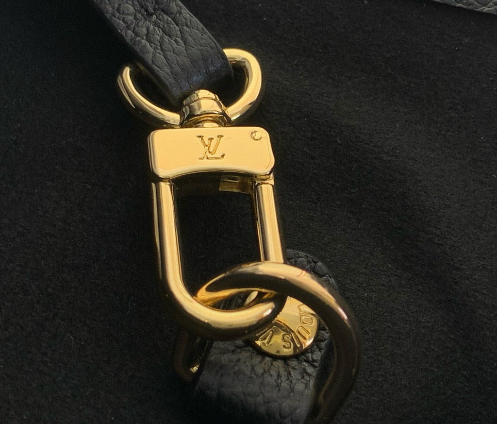 LOUIS VUITTON NEVERFULLxTM MM TOTE BAG 32 IN BLACK MONOGRAM CALFSKIN
