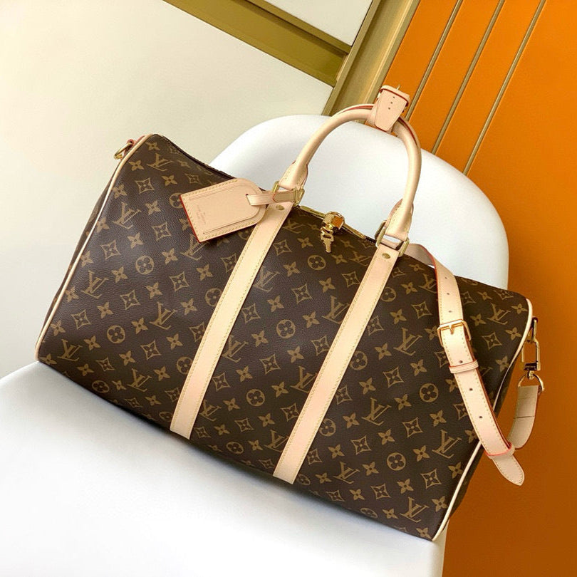 LOUIS VUITTON LV KEEPALL 45 BANDOULIERE MONOGRAM CANVAS