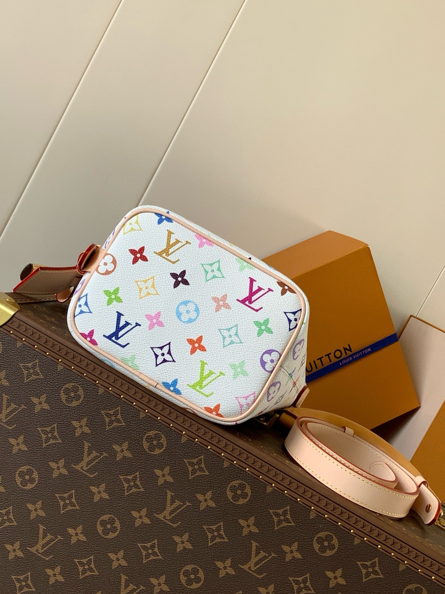 LOUIS VUITTON LV SHOULDER BAG 18 IN MULTICOLOR MONOGRAM CANVAS AND CALFSKIN