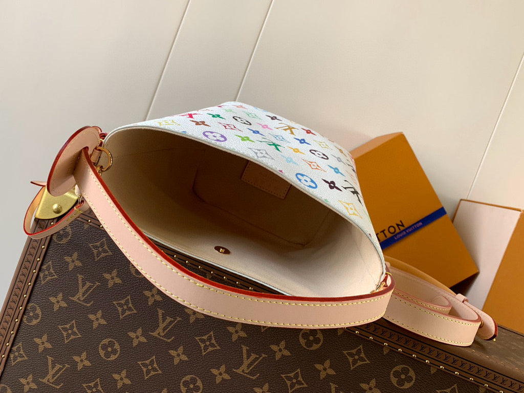 LOUIS VUITTON LV SHOULDER BAG 18 IN MULTICOLOR MONOGRAM CANVAS AND CALFSKIN