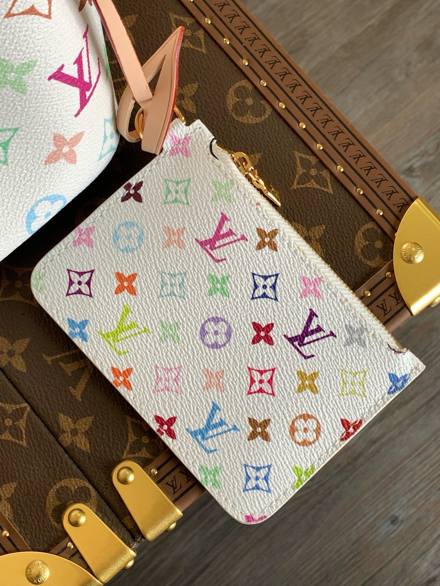 LOUIS VUITTON LV SHOULDER BAG 18 IN MULTICOLOR MONOGRAM CANVAS AND CALFSKIN