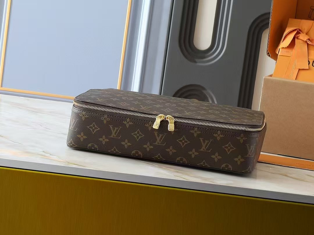 LOUIS VUITTON PACKING CUBE MM/PM/GM IN BROWN MONOGRAM CANVAS