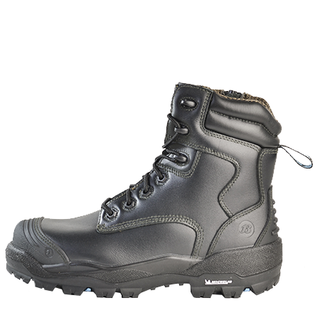 Bata Longreach Zip Sided Lace Up Composite Toe Ultra Black Safety Boot With Scuff Cap (804-66029) (Pre Order)