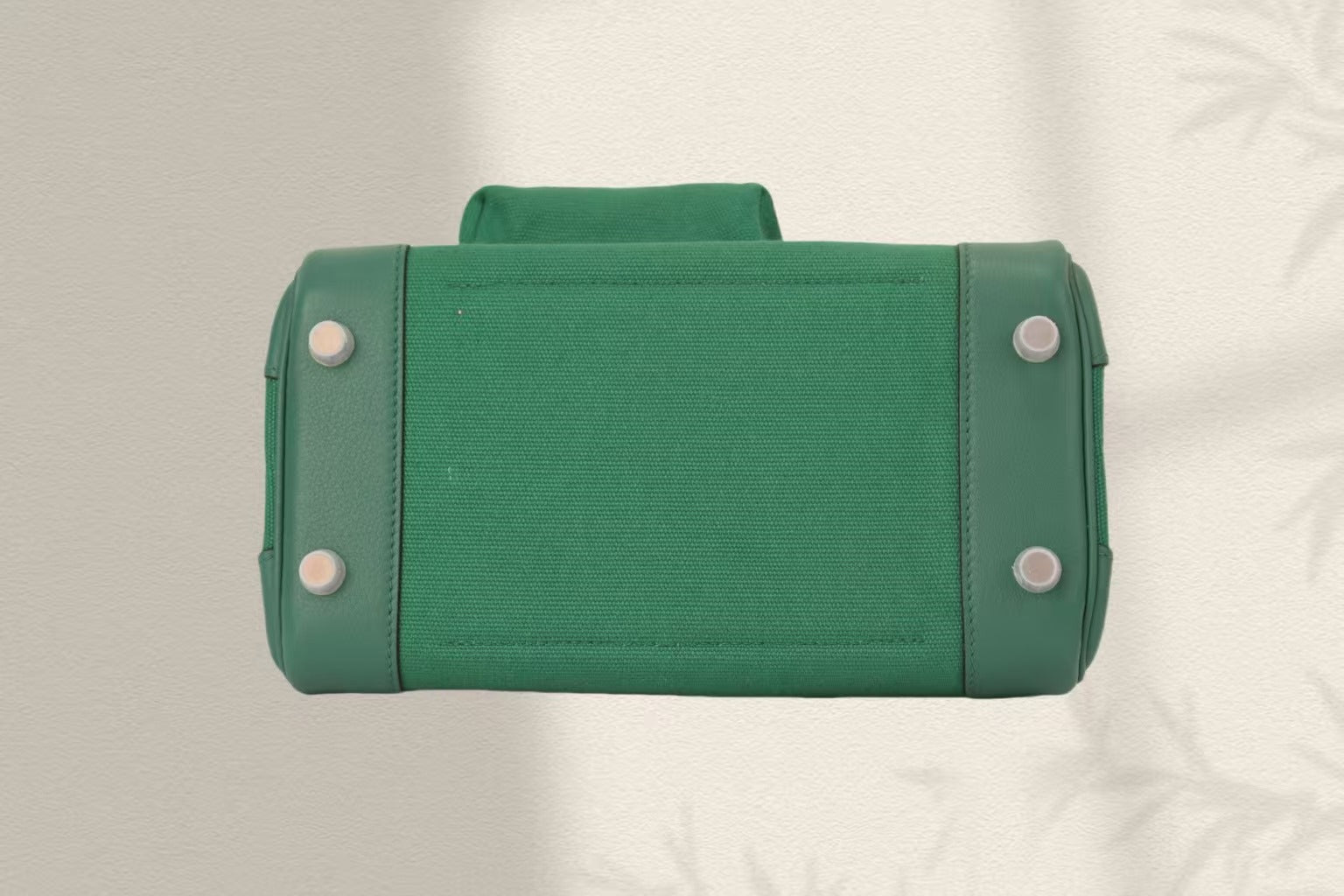 HERMES BIRKIN CARGO 25CM GREEN CANVAS AND LEATHER SILVER HARDWARE
