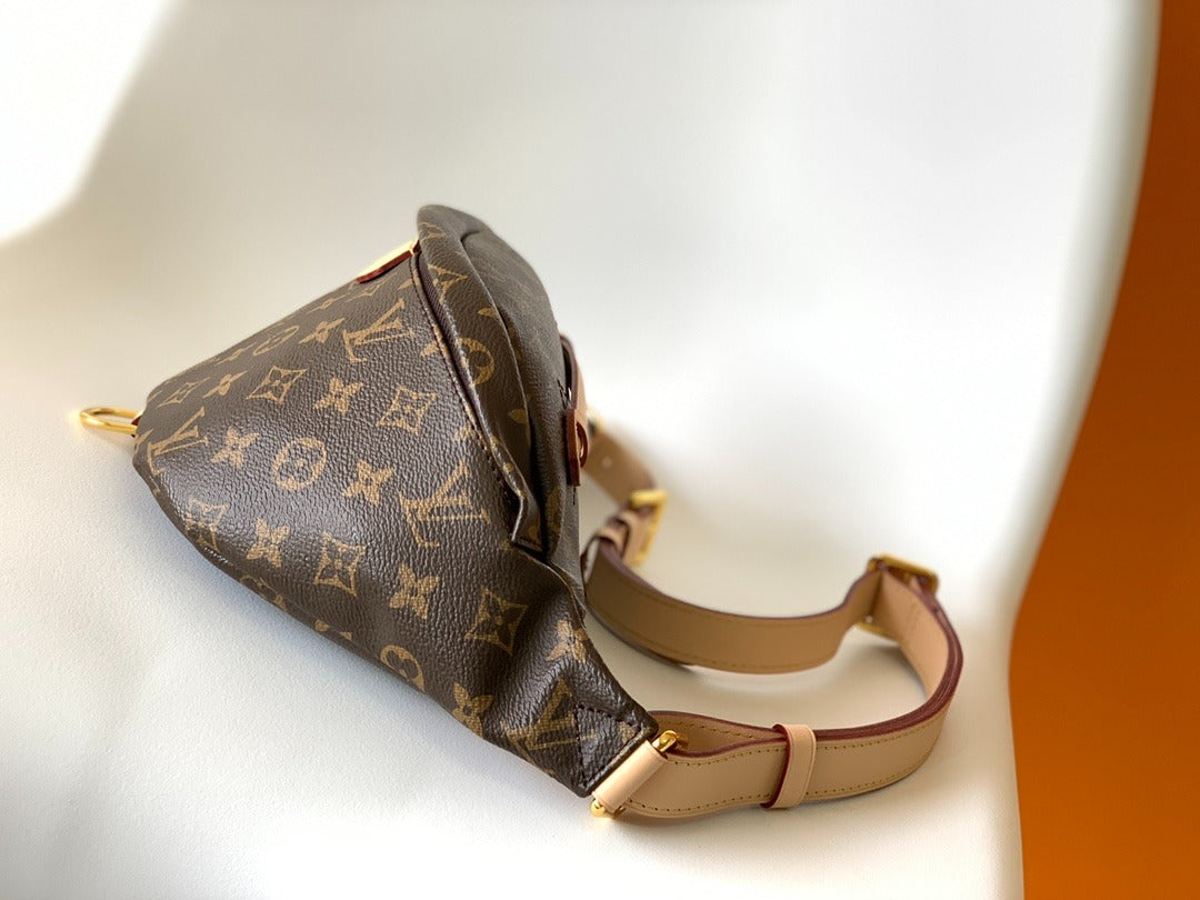 LOUIS VUITTON LV BUMBAG 37 IN BROWN COATED MONOGRAM CANVAS