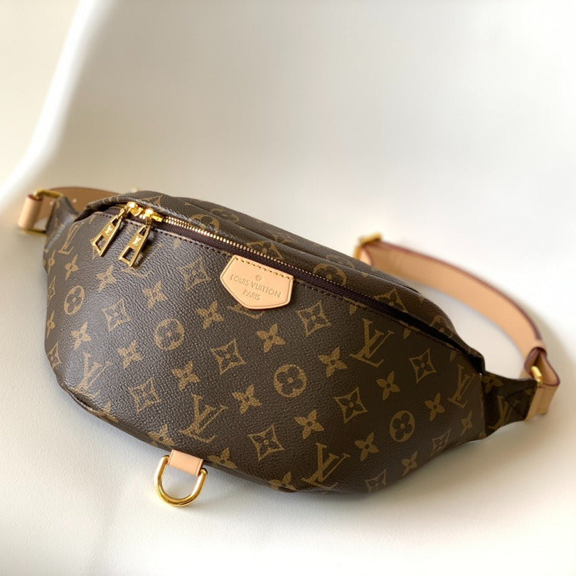 LOUIS VUITTON LV BUMBAG 37 IN BROWN COATED MONOGRAM CANVAS