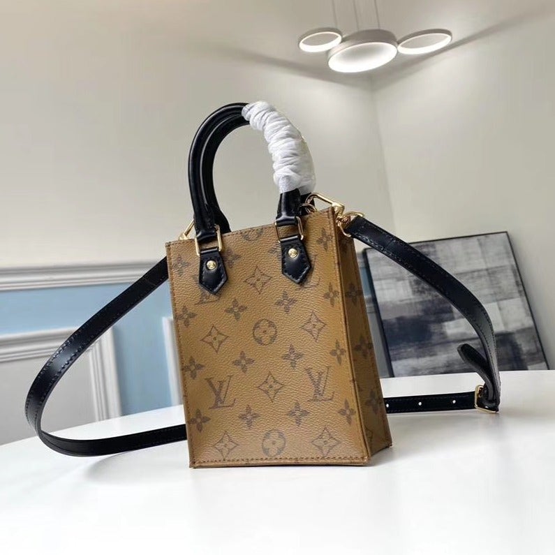 LOUIS VUITTON LV PETIT SAC PLAT MONOGRAM COATED CANVAS