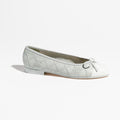 CHANEL BALLET FLATS LIGHT BLUE WHITE LAMBSKIN