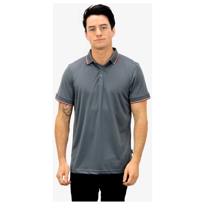 Beseen Mens Striped Collar and Cuff Polo (BSP2016)