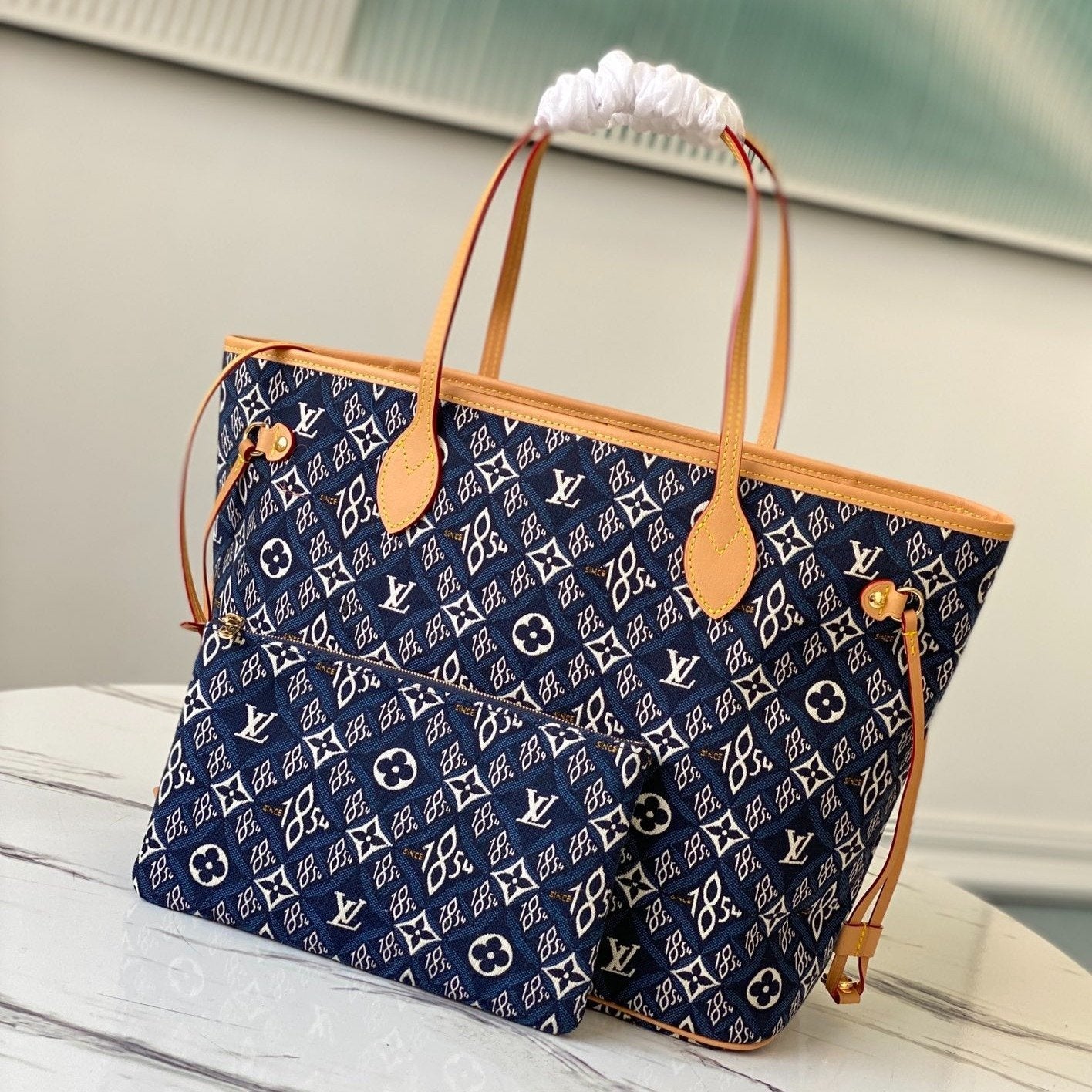 LOUIS VUITTON NEVERFULL MM WITH DUSTBAG 1854 MONOGRAM JACQUARD 31CM