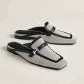 HERMES Groupie Mule Prunoir