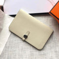 HERMES Dogon Wallet 20 Beige Togo Shw